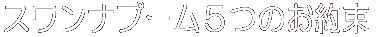 スワンナプーム5つのお約束